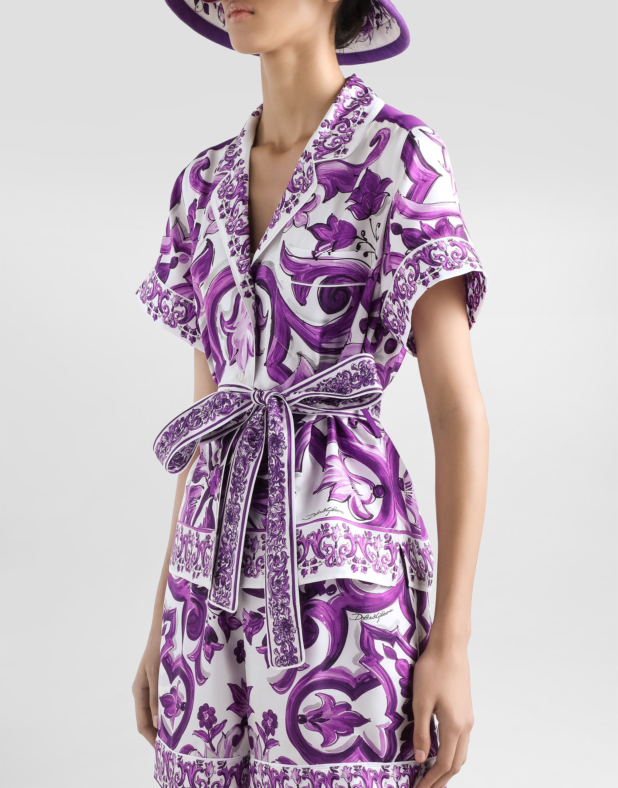 Majolica-print twill vanity shirt - 4