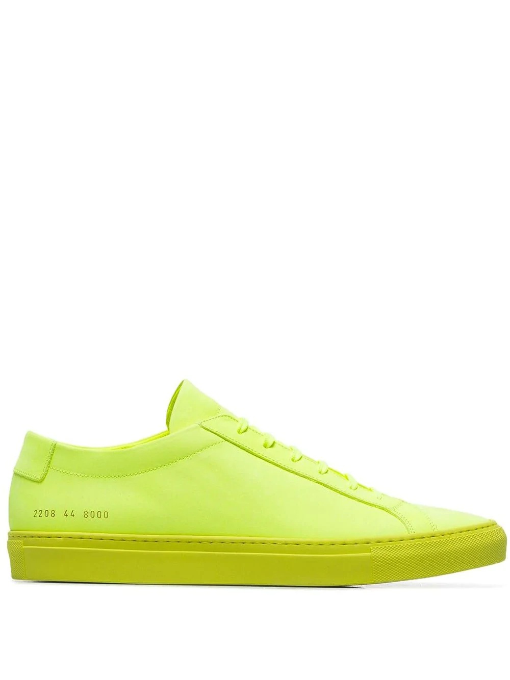 fluorescent yellow Achilles leather low-top sneakers - 1