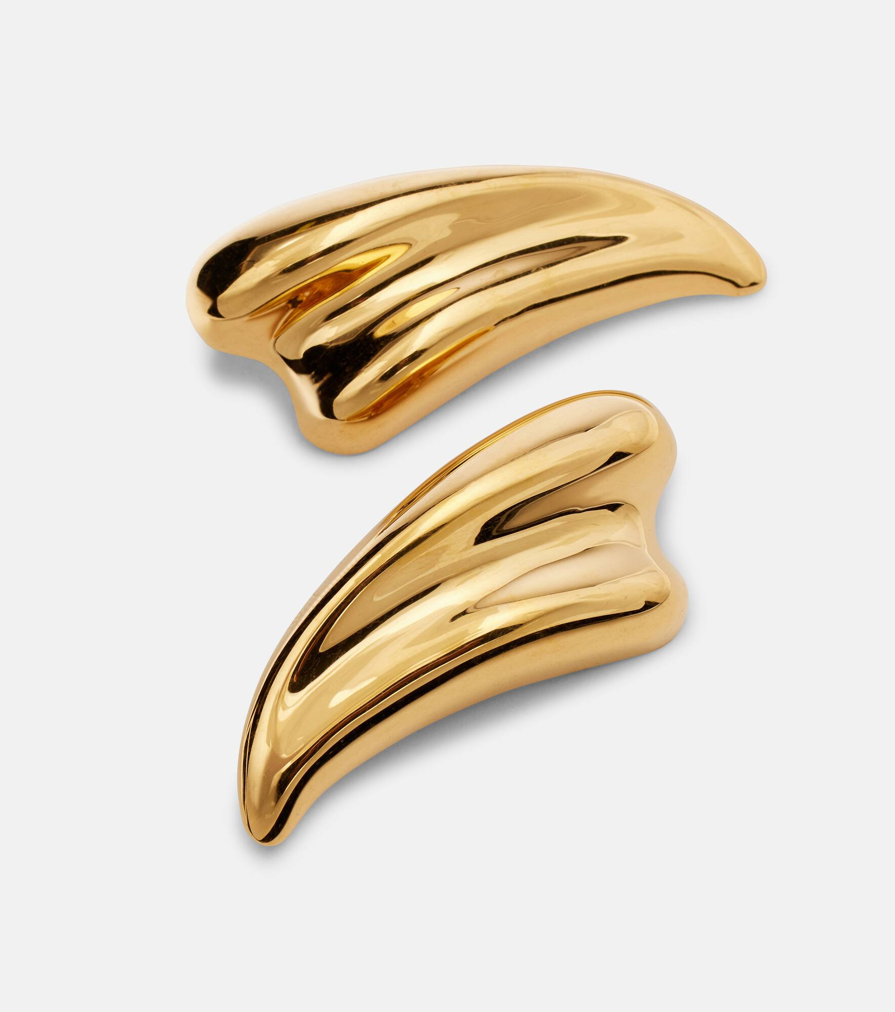 Liza gold-plated clip-on earrings - 4