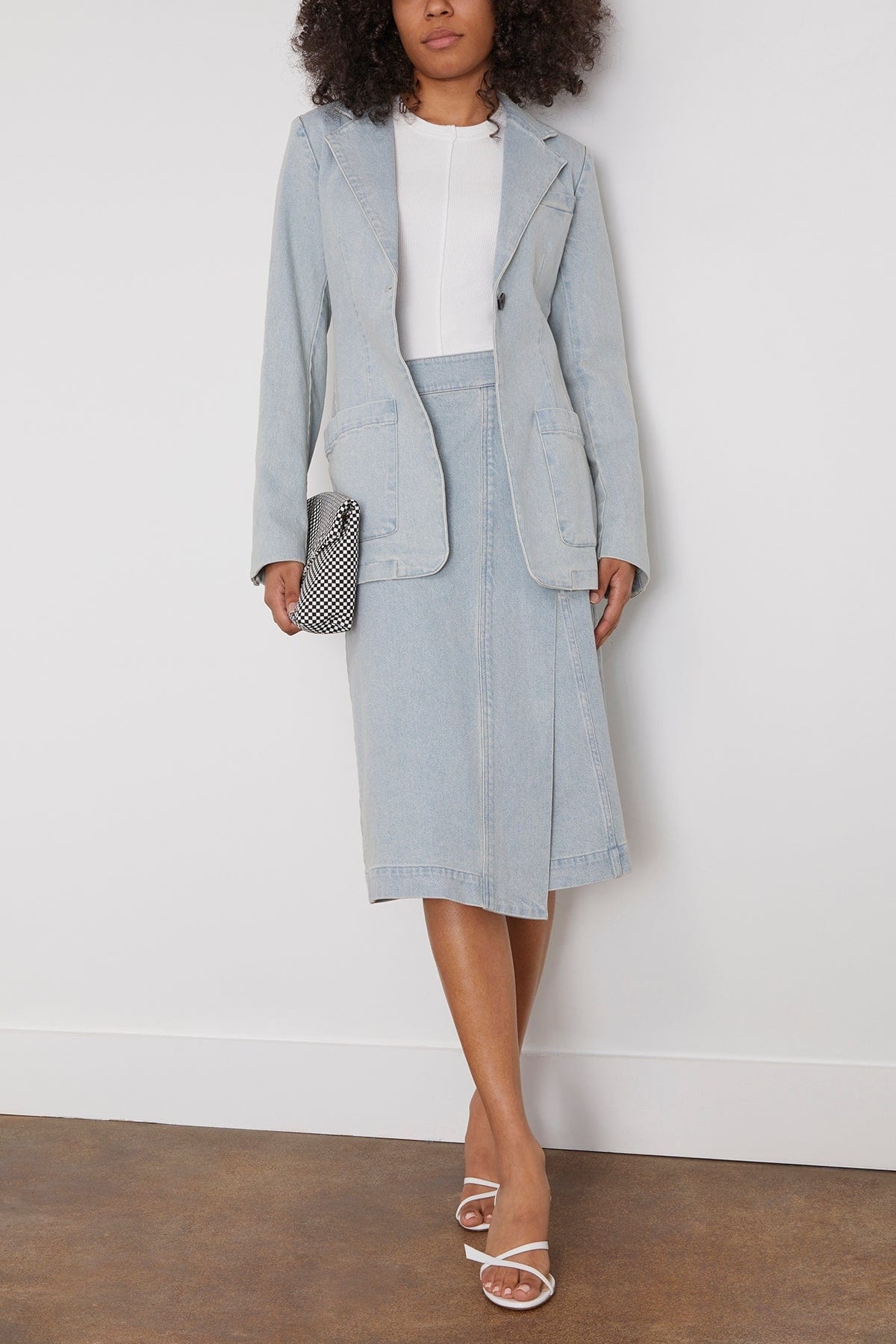 Freya Blazer in Grey Indigo - 2