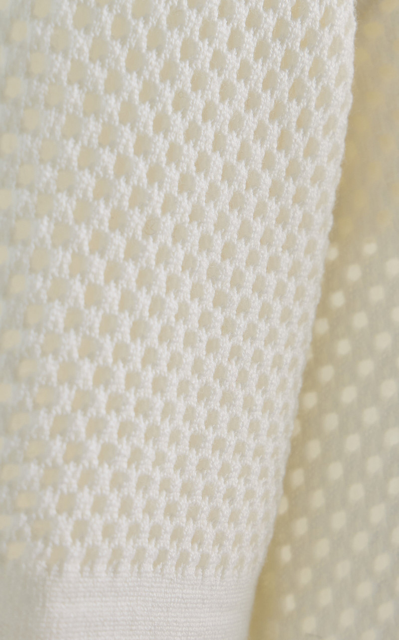 Wool Mesh Knit Sweater white 5