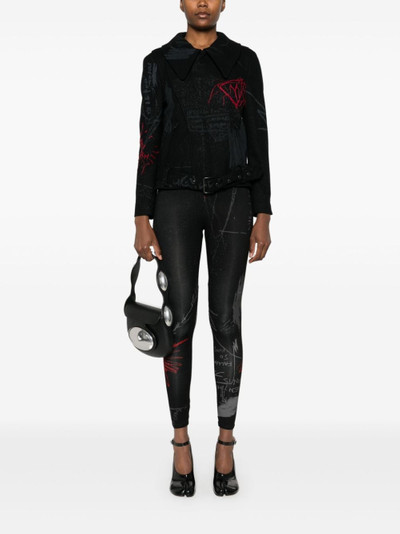 Yohji Yamamoto graphic-print leggings outlook