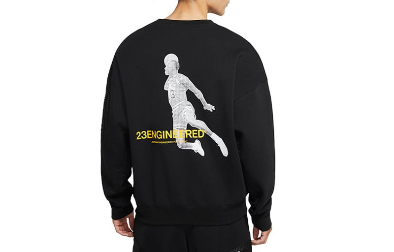 Jordan Air Jordan Casual Knitted Crew Neck Basketball Jumper Sweater For Men Black DD3899-010 outlook