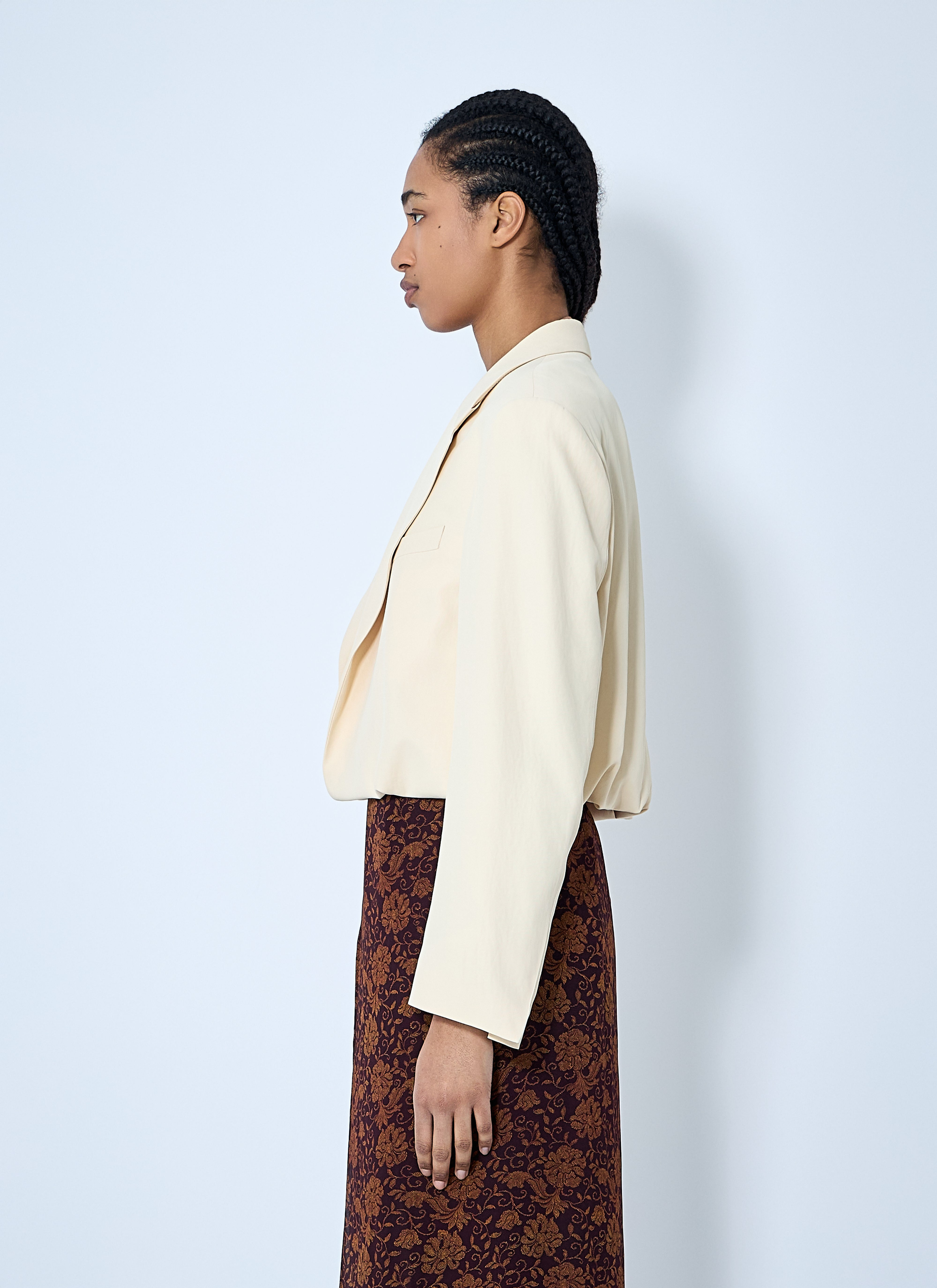 Dries Van Noten Women Crop Single-Breasted Blazer - 3