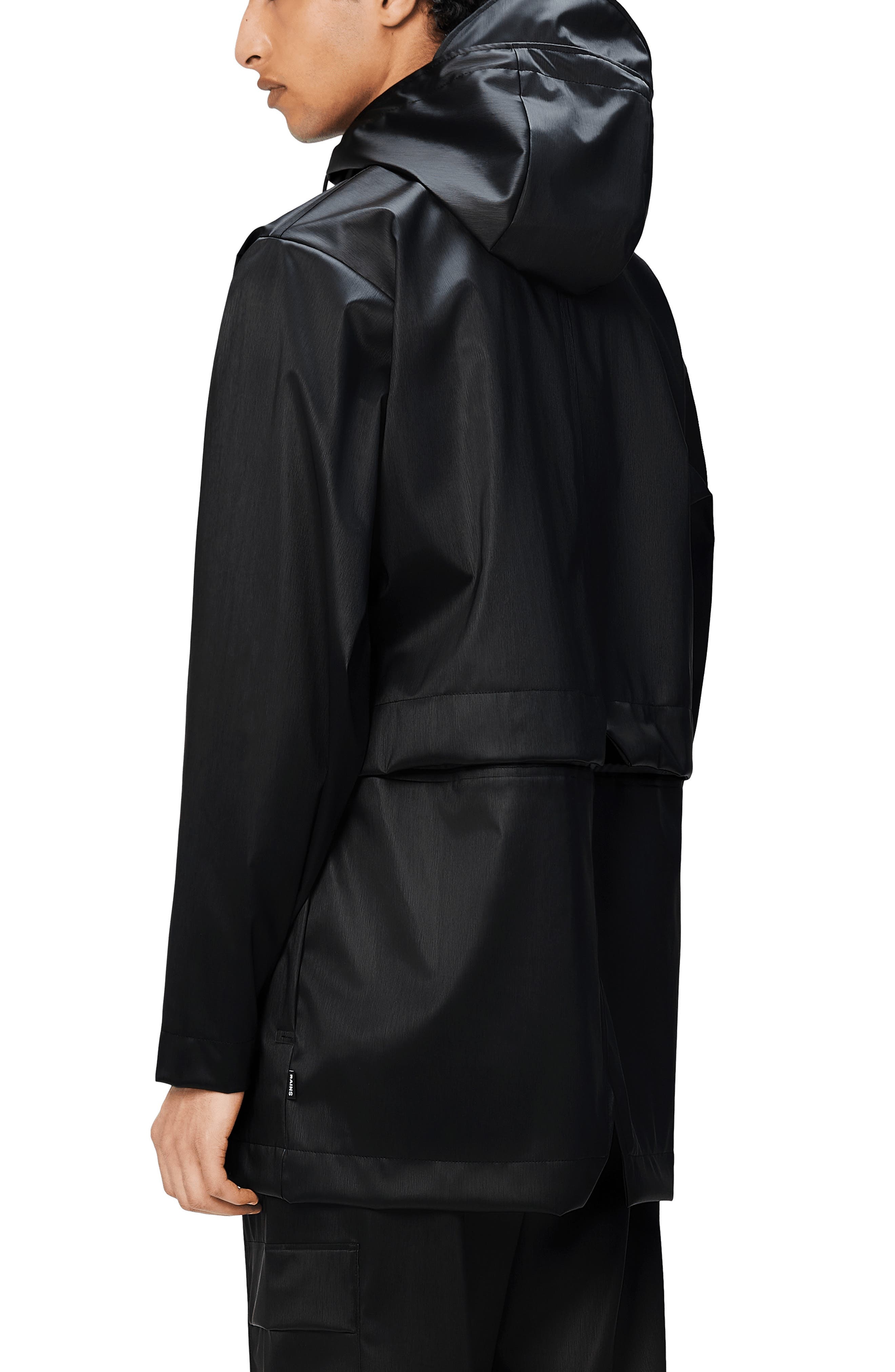 Rains Bold Waterproof Raincoat in Black Grain at Nordstrom - 2