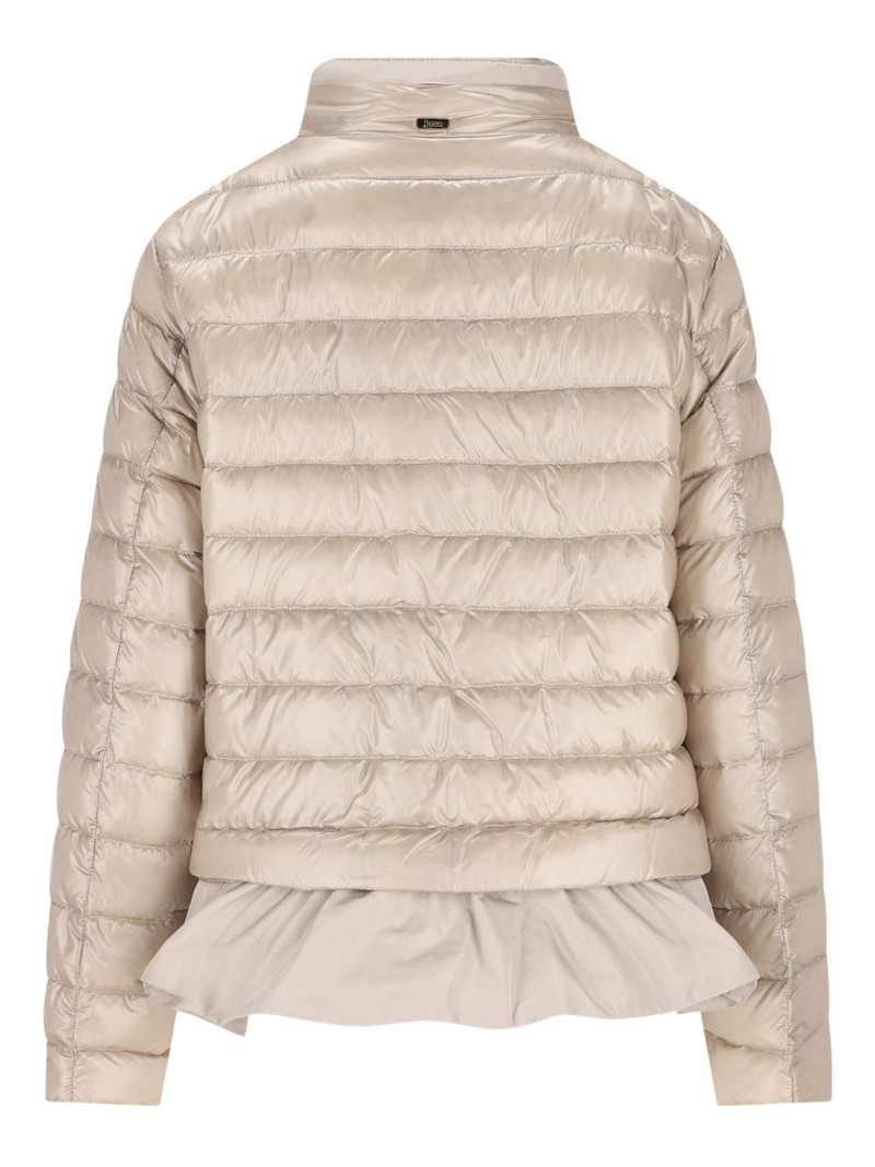 Herno quilted ruffled jacket outlook