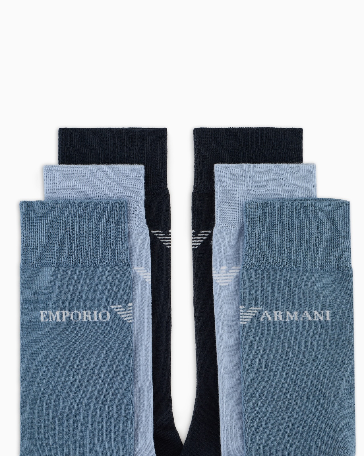 THREE-PACK OF SOCKS WITH JACQUARD EMPORIO ARMANI LOGO - 2