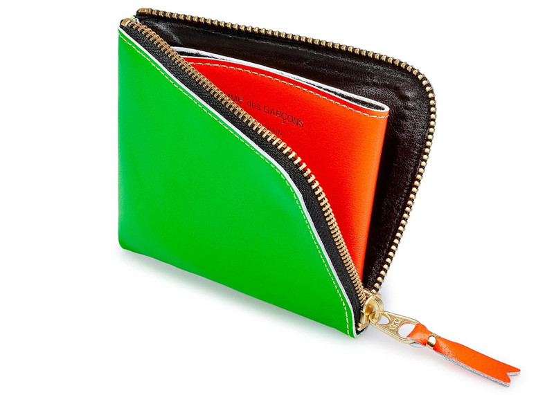 Comme Des Garçons Comme des Garcons SA3100SF Super Fluo Wallet Green outlook