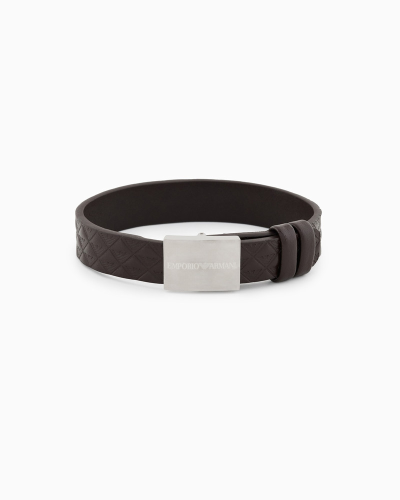BLACK LEATHER STRAP BRACELET 1