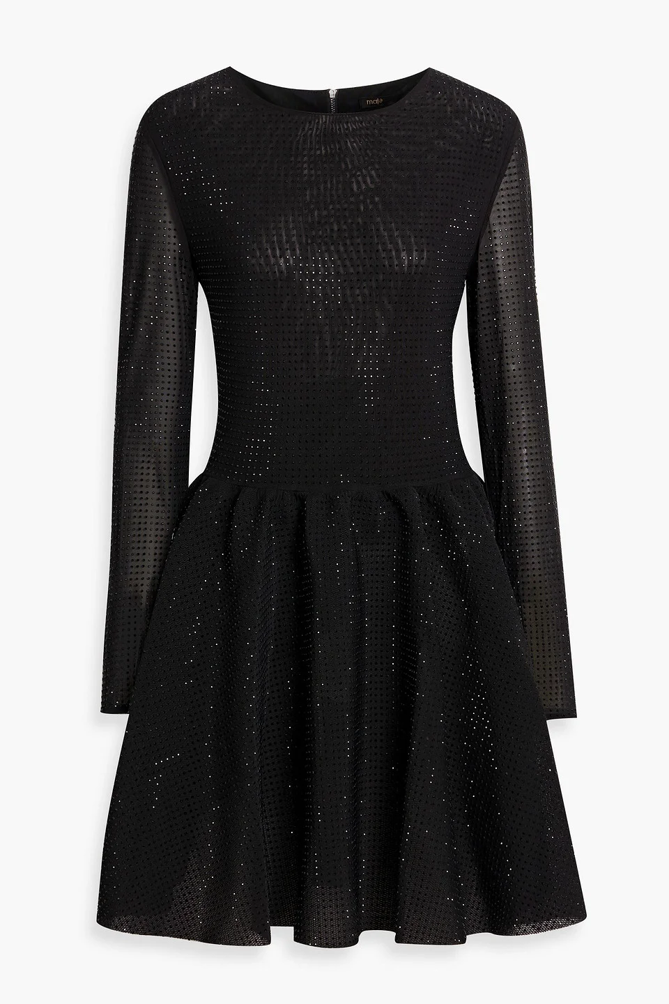 Crystal-embellished tulle mini dress - 1