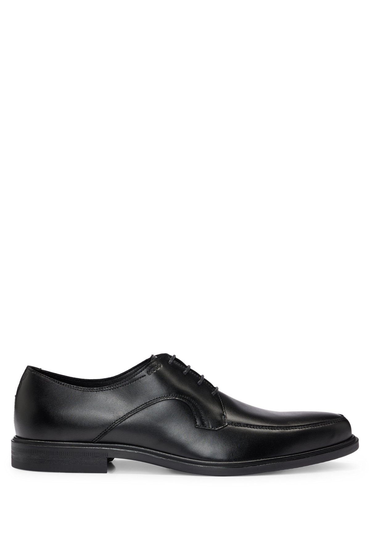 PORTUGUESE LEATHER DERBY SHOES WITH EMBOSSED LOGO - 1