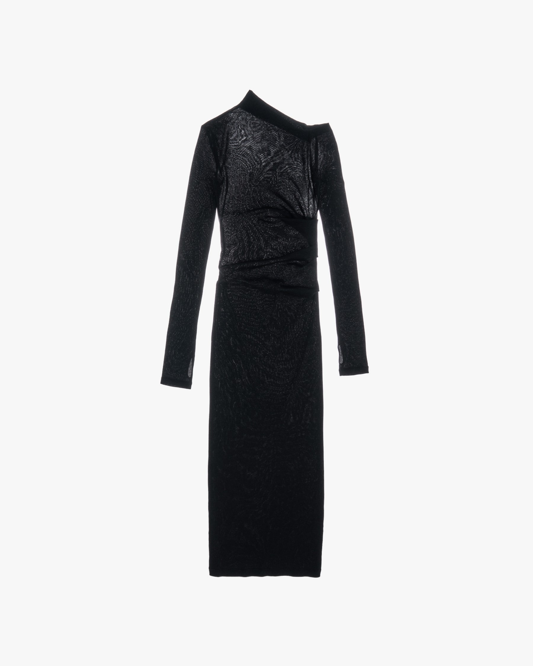 RIB ASYMMETRIC DRESS - 1