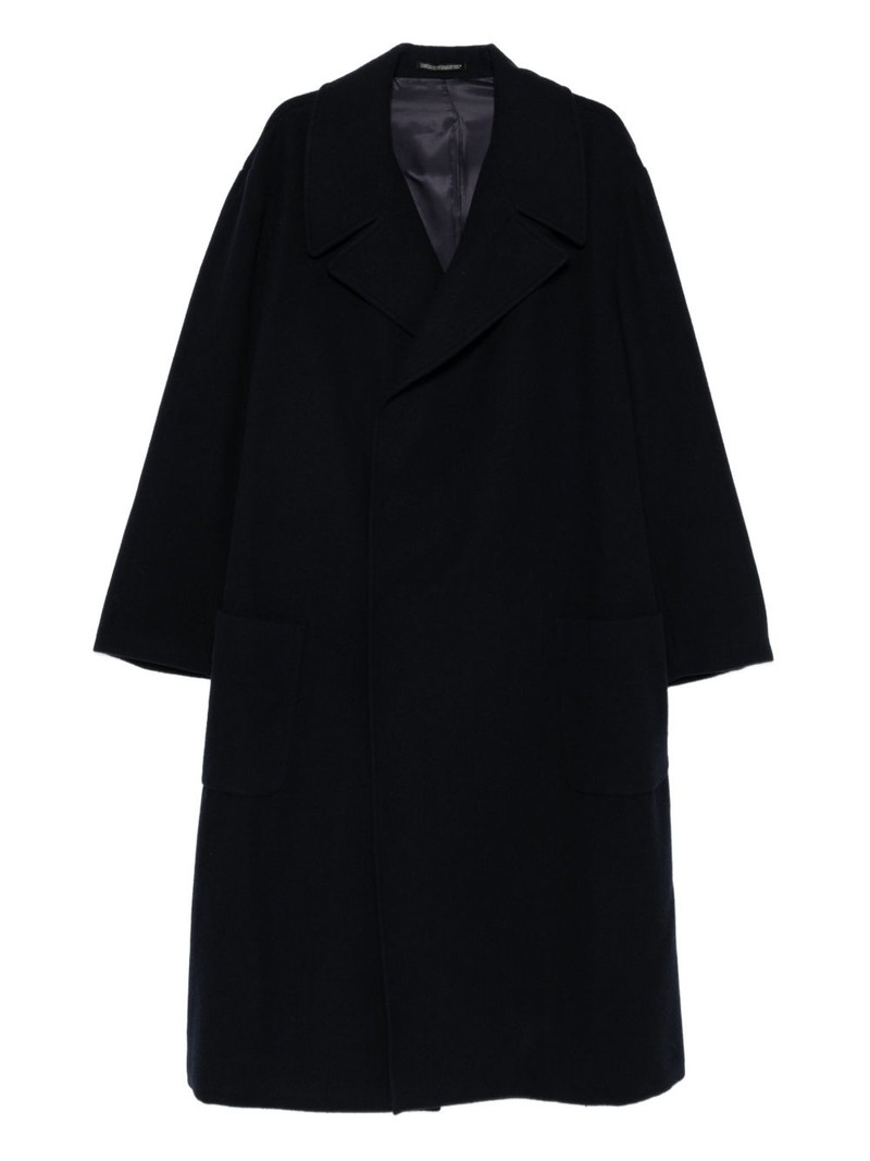 pocketed double-breasted coat 1