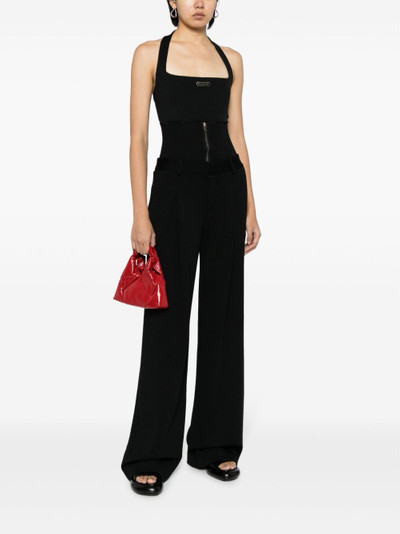 Monse high-waisted flared cotton trousers outlook