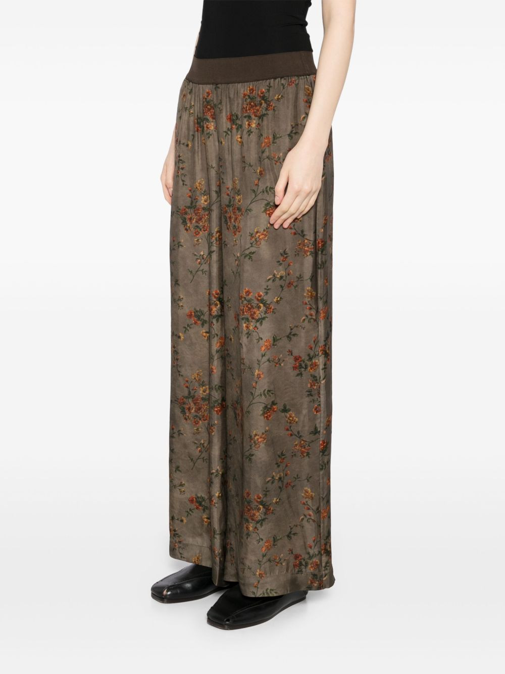 floral-print trousers - 3