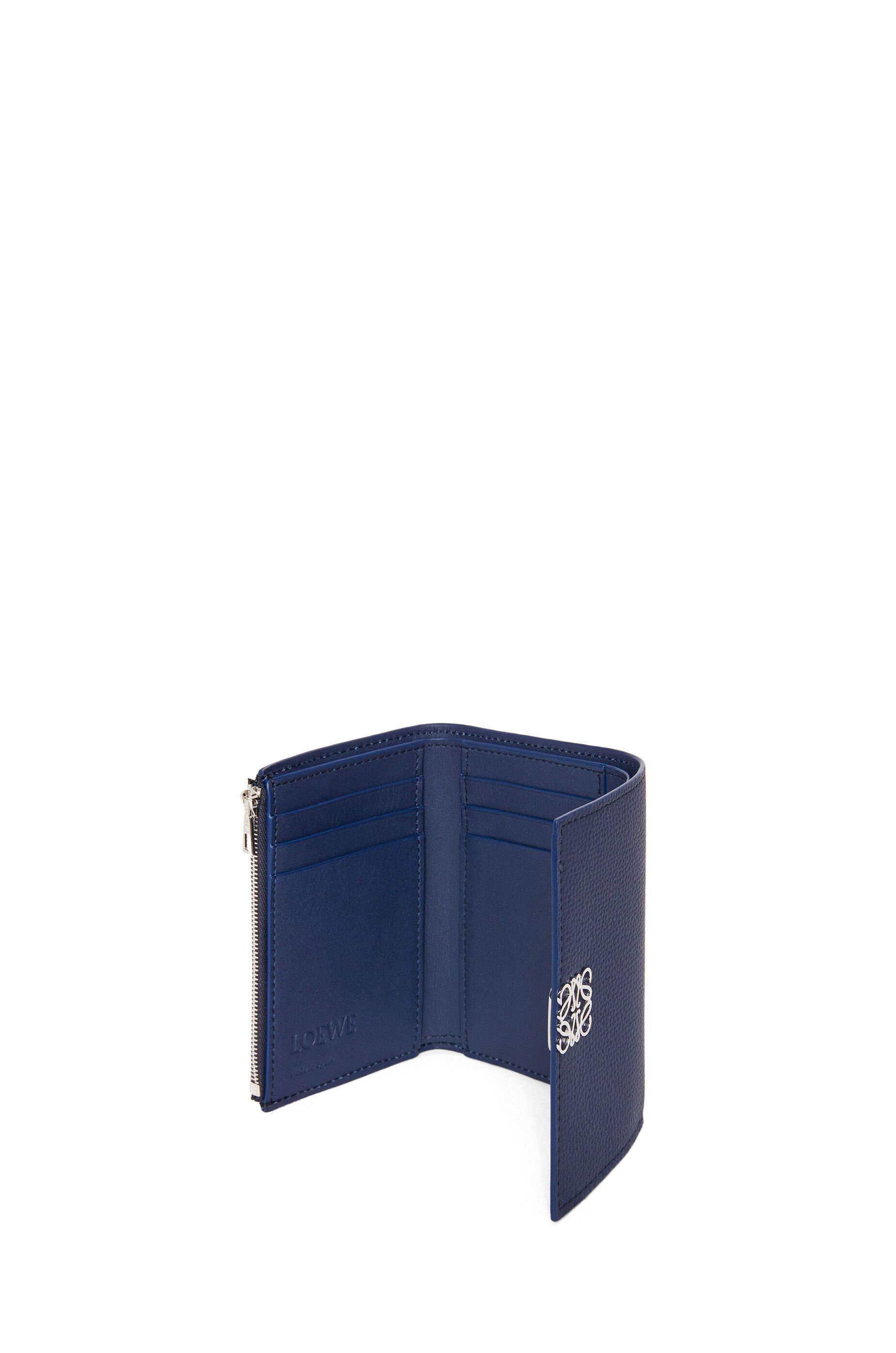 Anagram small vertical wallet in pebble grain calfskin - 3
