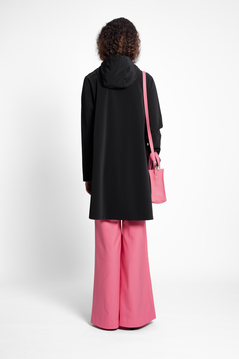 Mosebacke Lightweight Matte Zip Raincoat Black 4