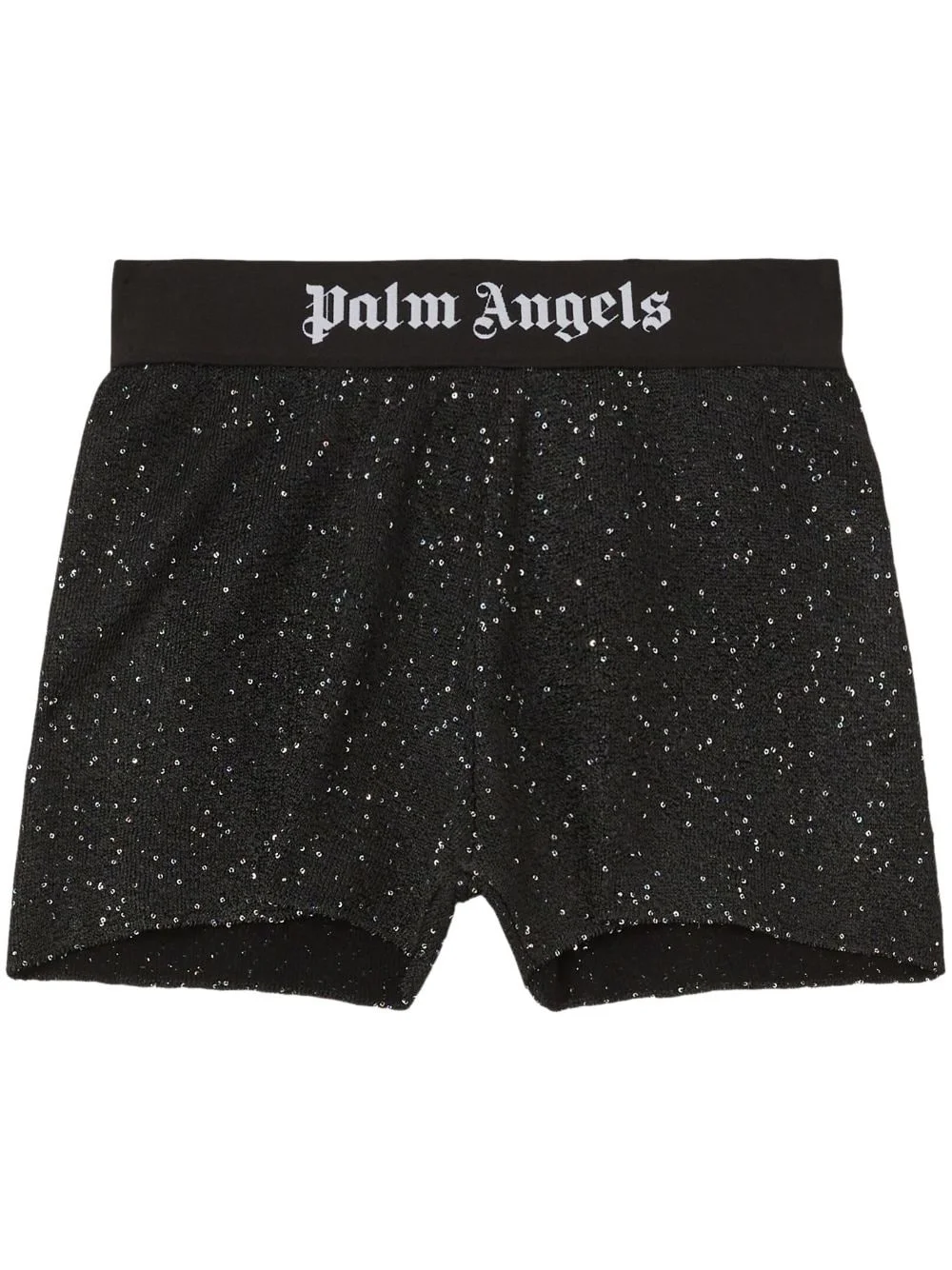 logo-waistband knitted shorts - 1