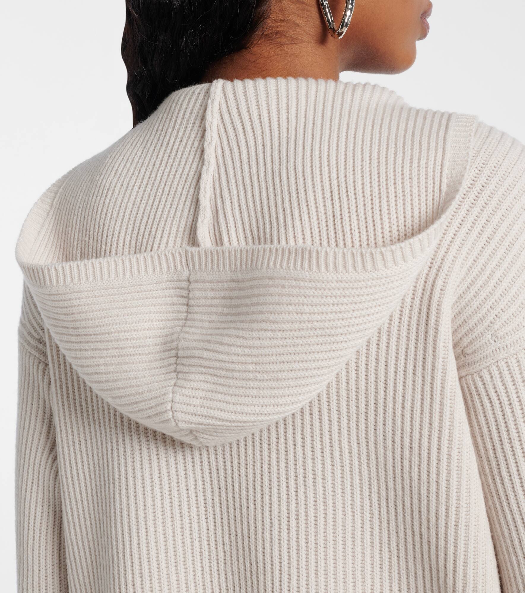 Falcone ribbed-knit wool hoodie - 6