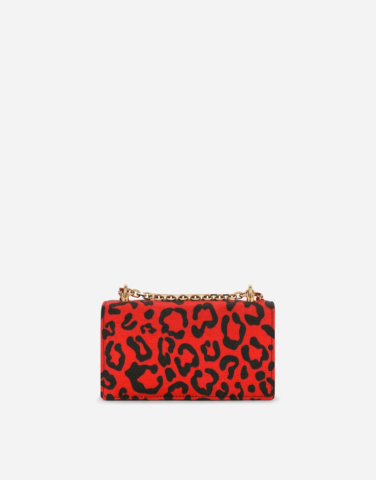 Leopard-print brocade DG Girls phone bag - 4