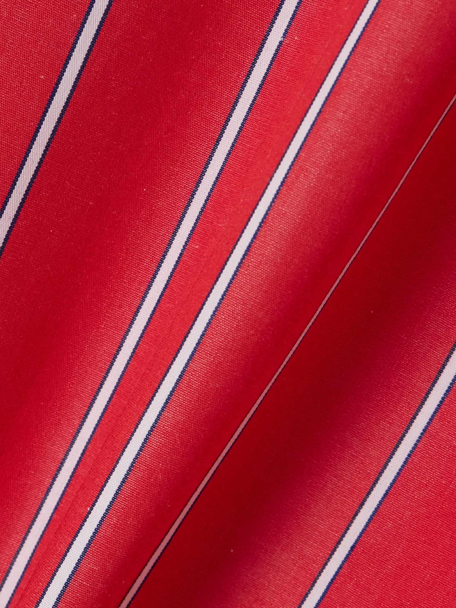 Lui striped cotton-poplin shirt Red - 5