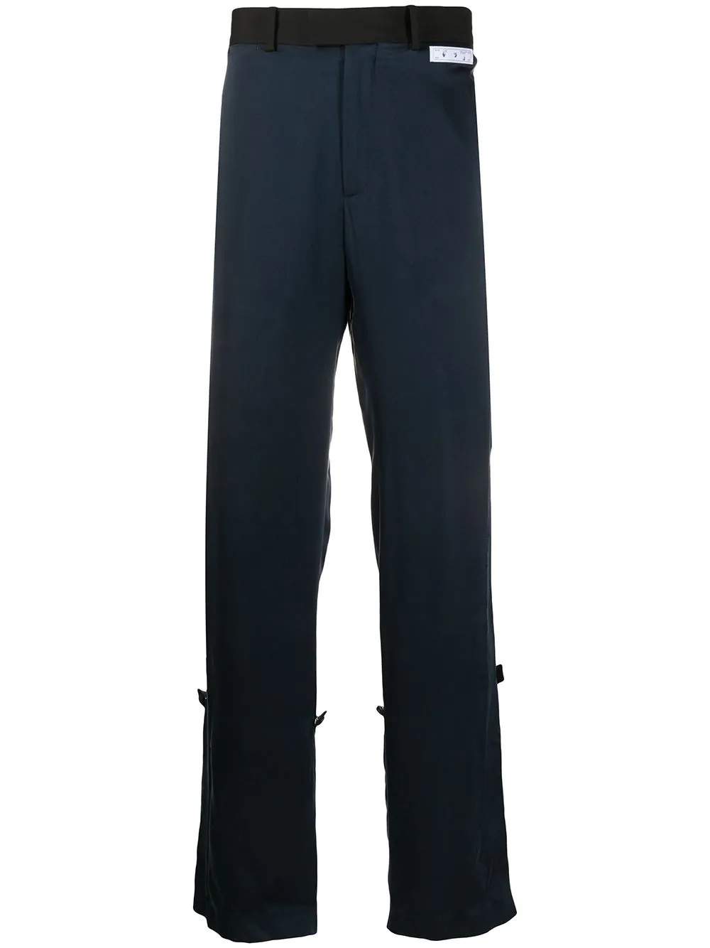 elongated straight-leg trousers - 1