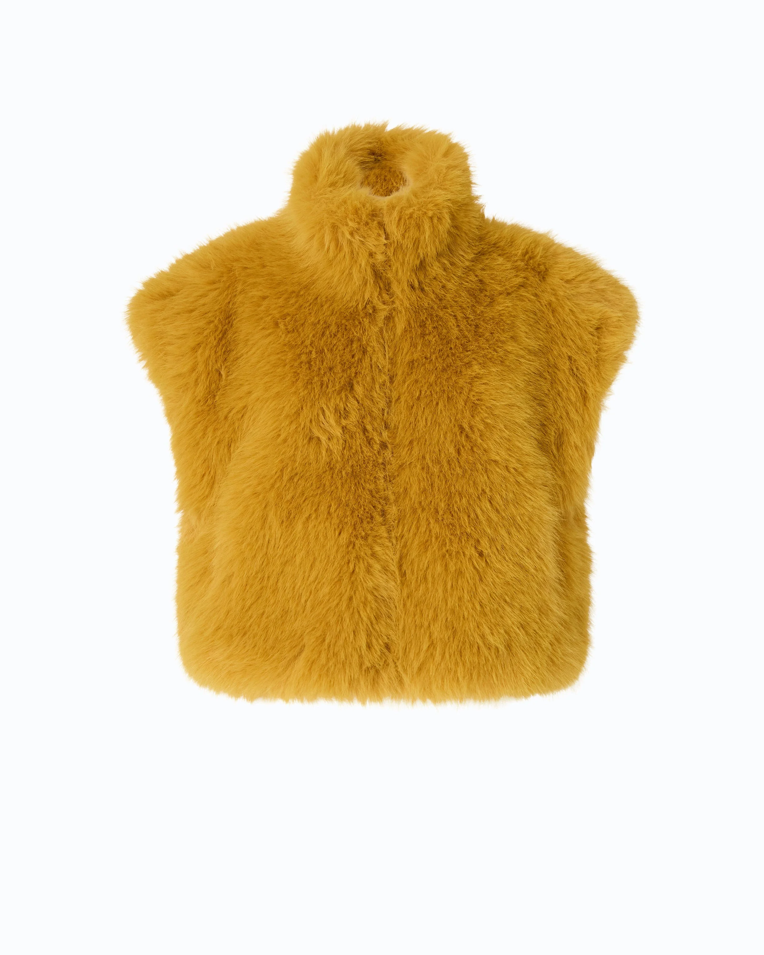 CROPPED FAUX FUR VEST - 1