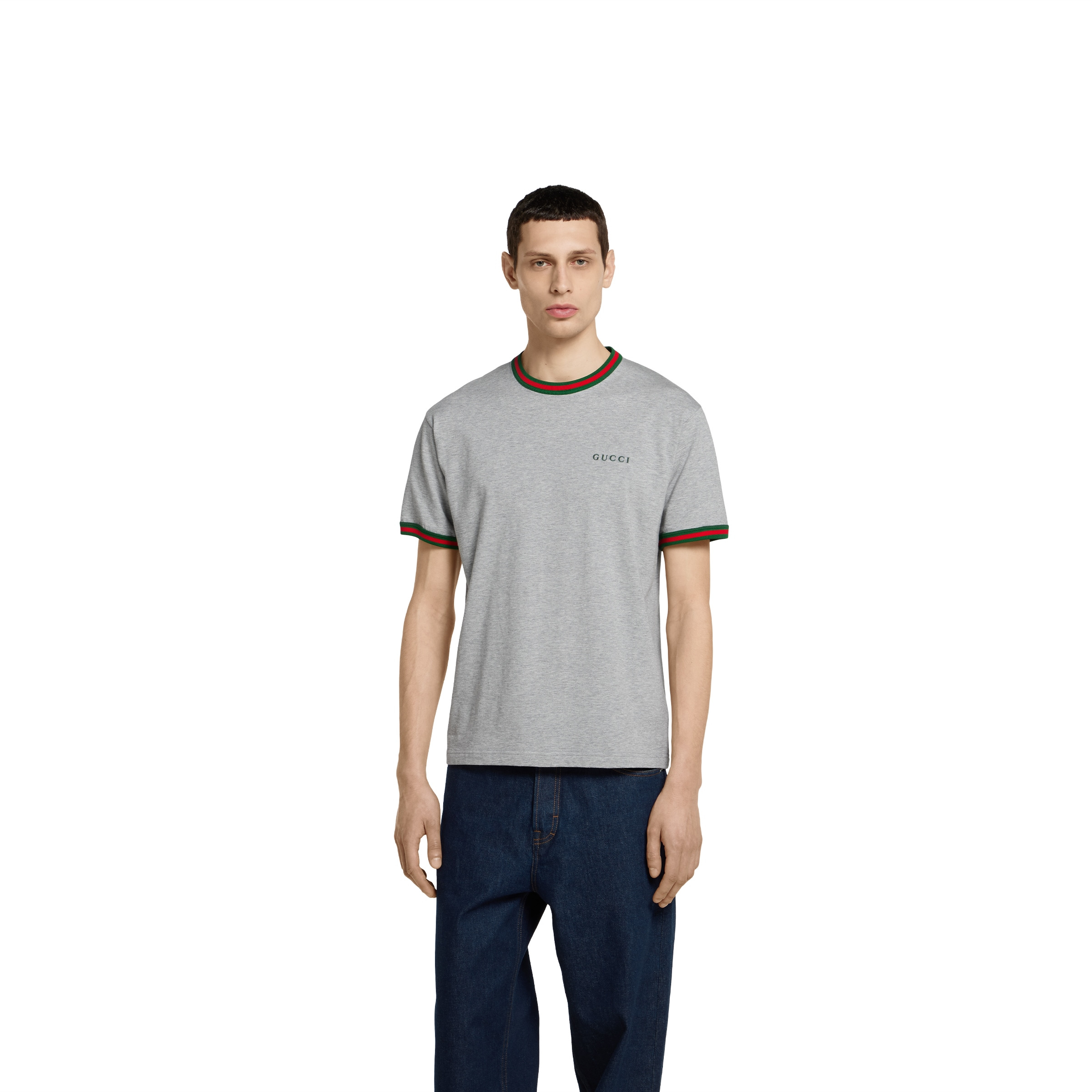 Cotton jersey T-shirt with embroidery - 3