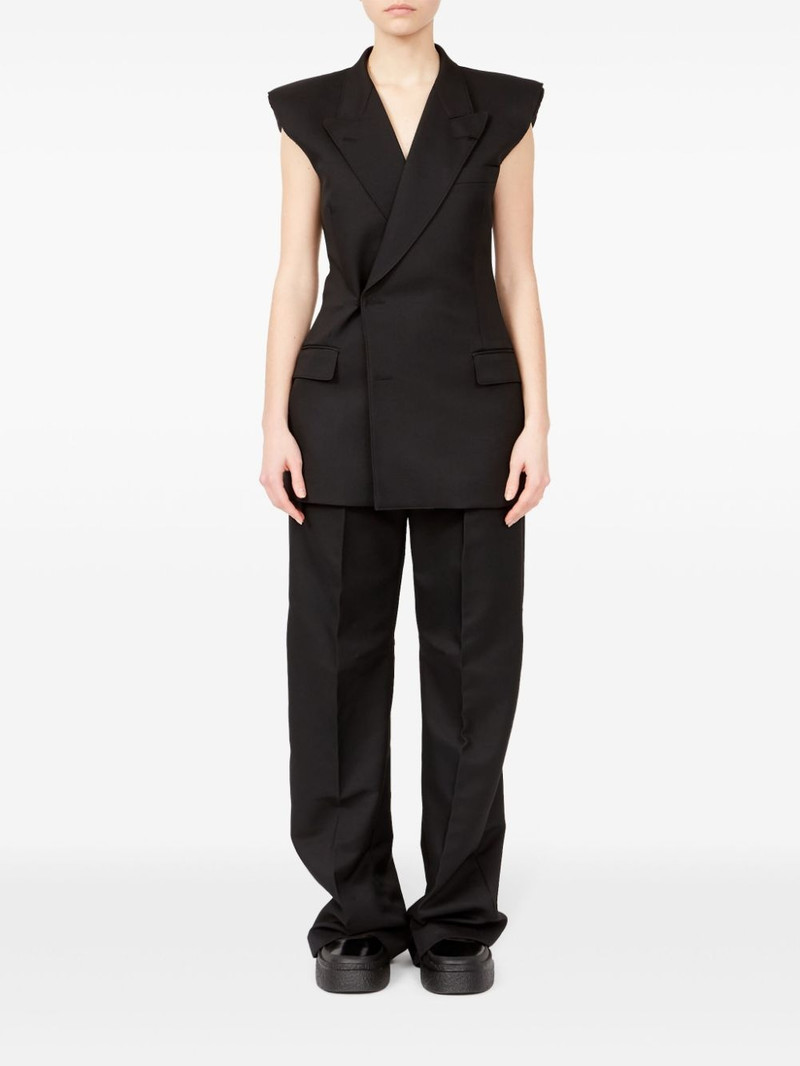 MM6 Maison Margiela raw-cut edge waistcoat outlook