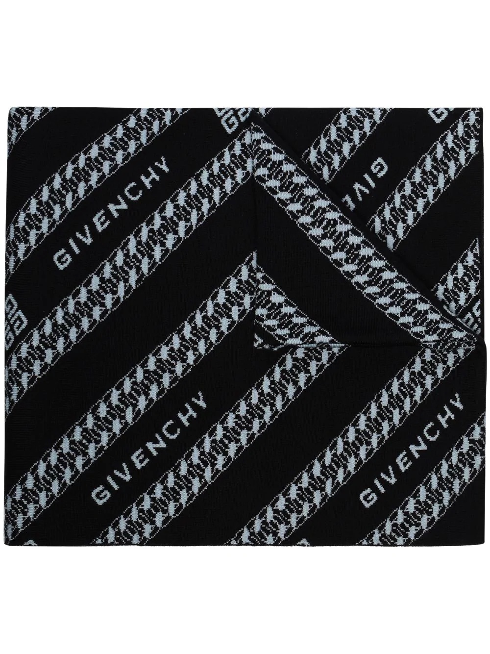 chain logo-print scarf - 1