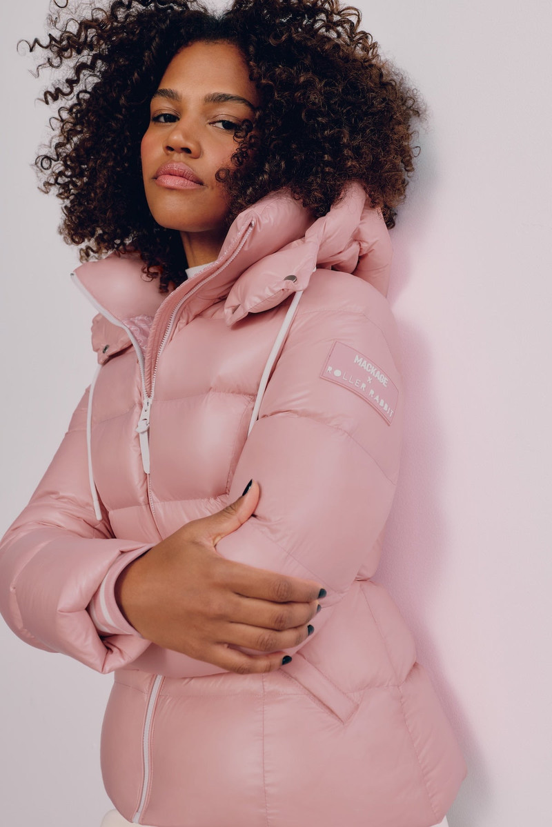 MADALYN-RR Logo Pattern Down Jacket — MACKAGE x Roller Rabbit 1
