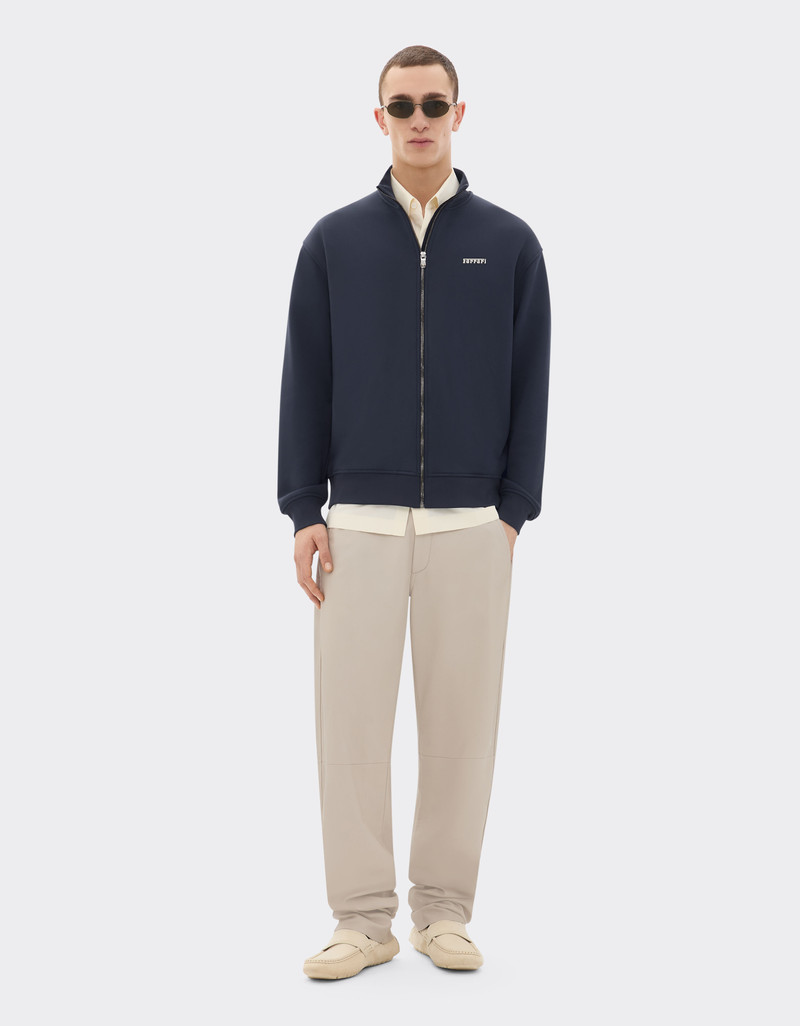 Ferrari Sweater in technical fabric with zip outlook