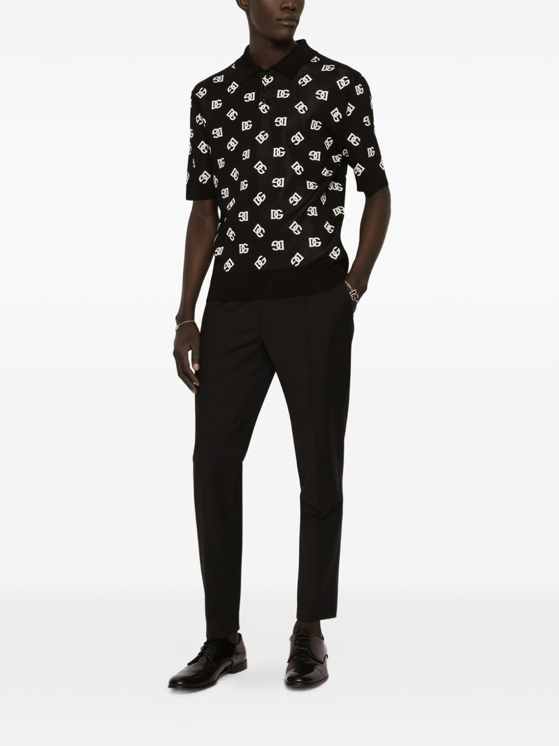 stretch cotton pants with DG embroidery 3