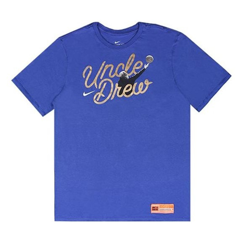 Nike Ki Tee Uncle Drew Kyrie Irving Large Black Basketball Blue BQ6203-495 - 1