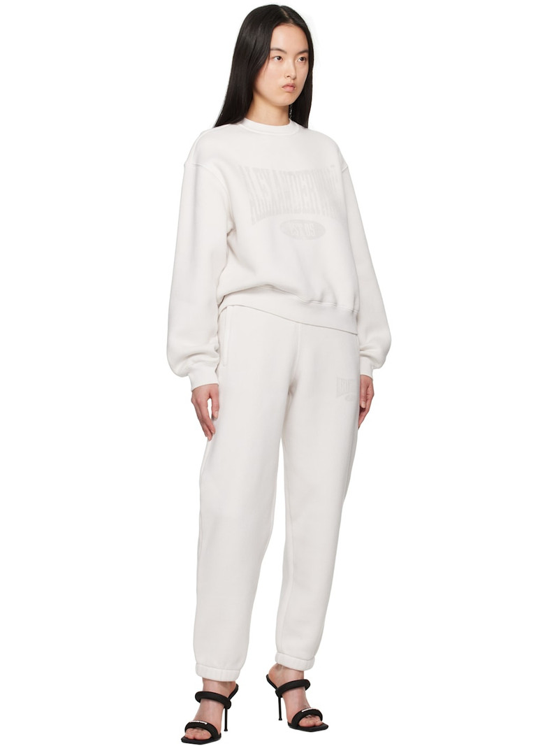 alexanderwang.t Off-White Distressed Logo Sweatshirt outlook