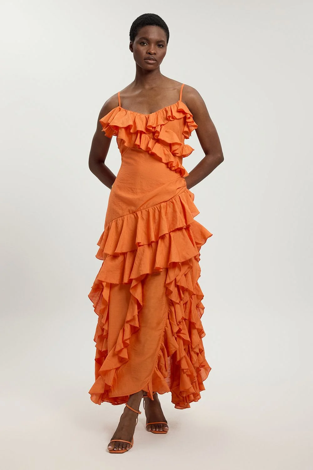 Drama Frill Maxi Dress - 1