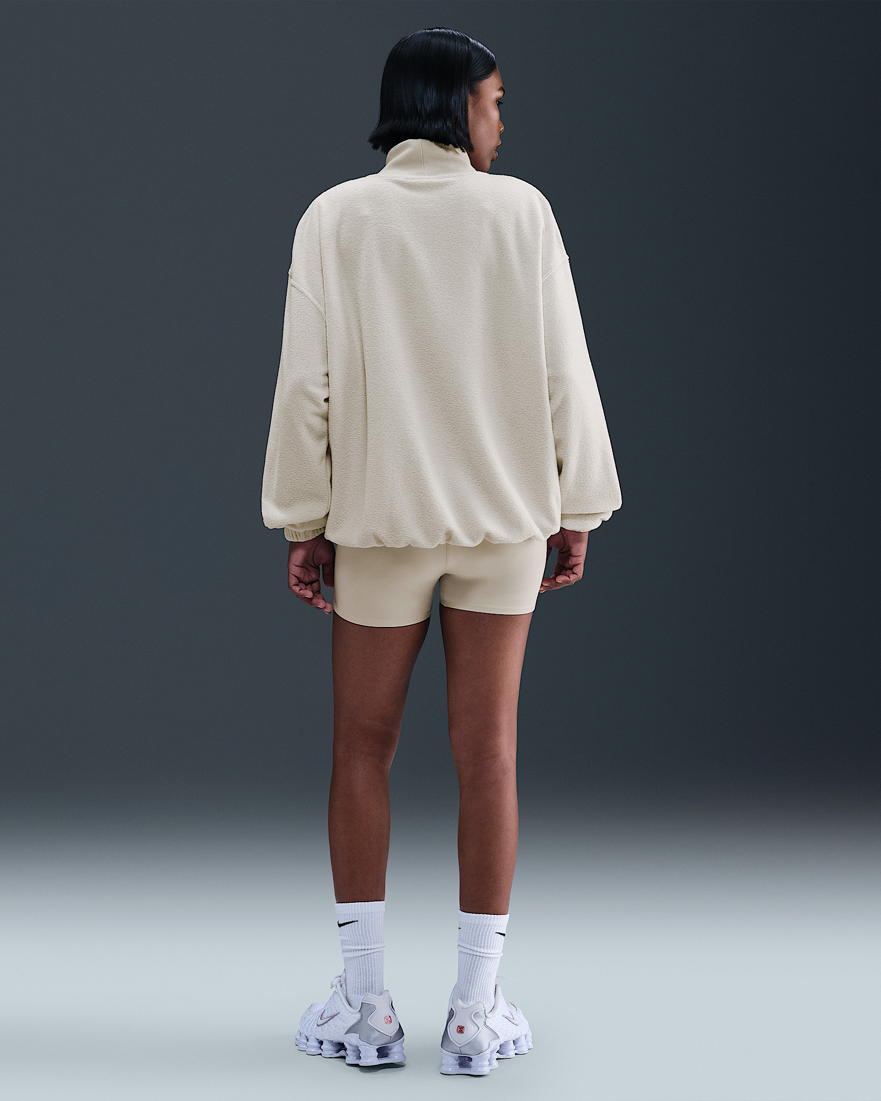 Nike Sportswear Phoenix Plush Women's Cozy Fleece Oversized Mock-Neck Top - 5