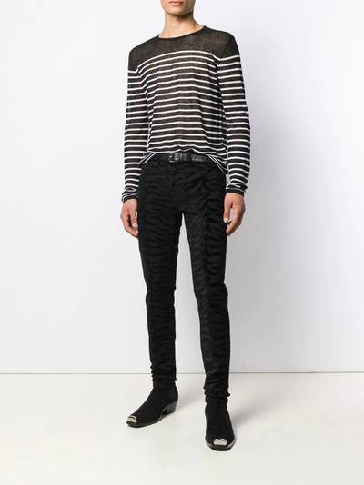 SAINT LAURENT zebra printed skinny jeans outlook