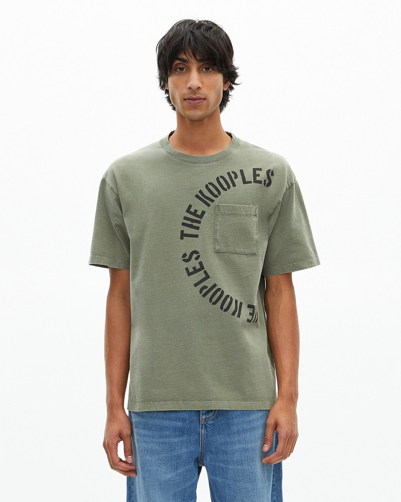 T-SHIRT WITH KHAKI SCREEN PRINT 4
