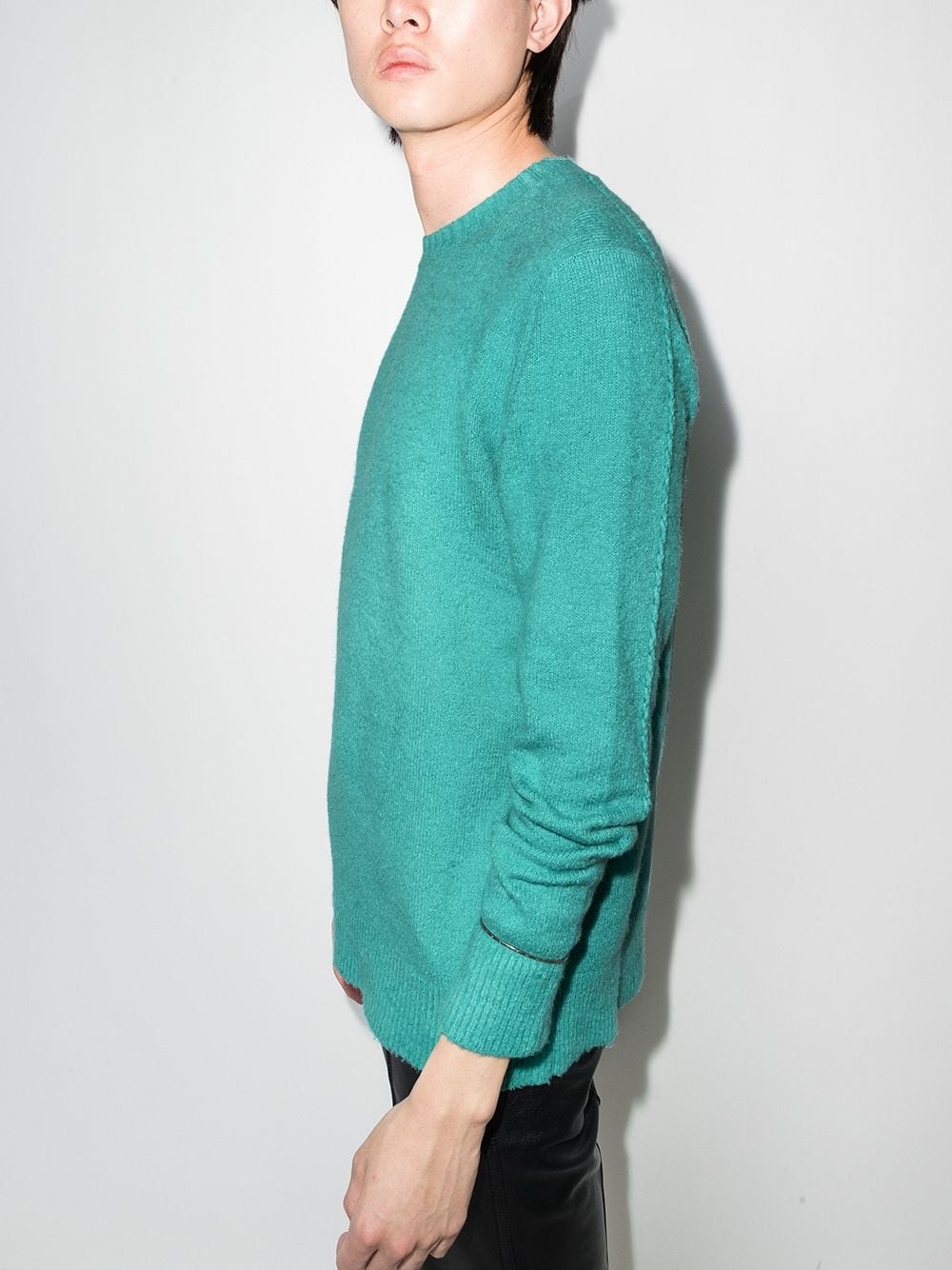 brushed-effectcrew-neck jumper - 2