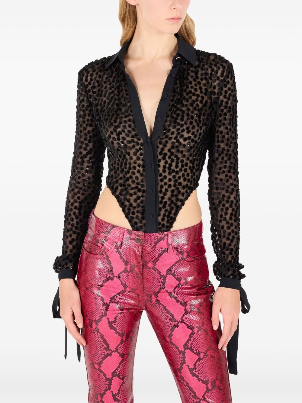 v-neck bodysuit - 2