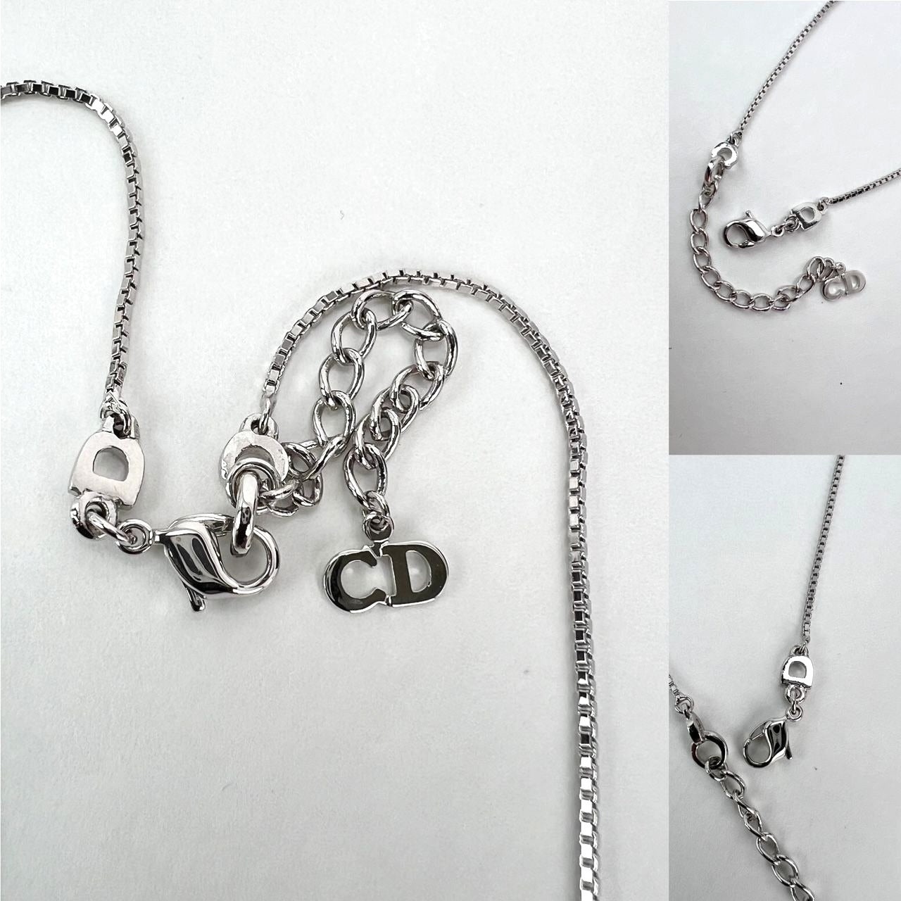 Christian Dior Multi Star Adjustable Silver Finish Necklace - 4