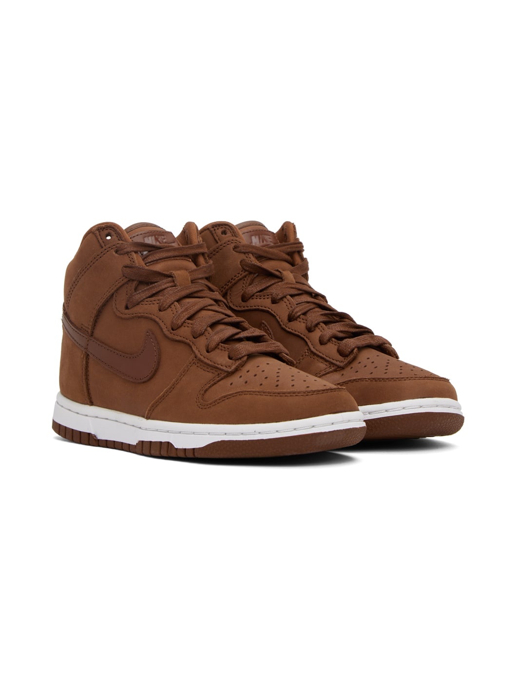 Brown Dunk Premium High Sneakers - 4