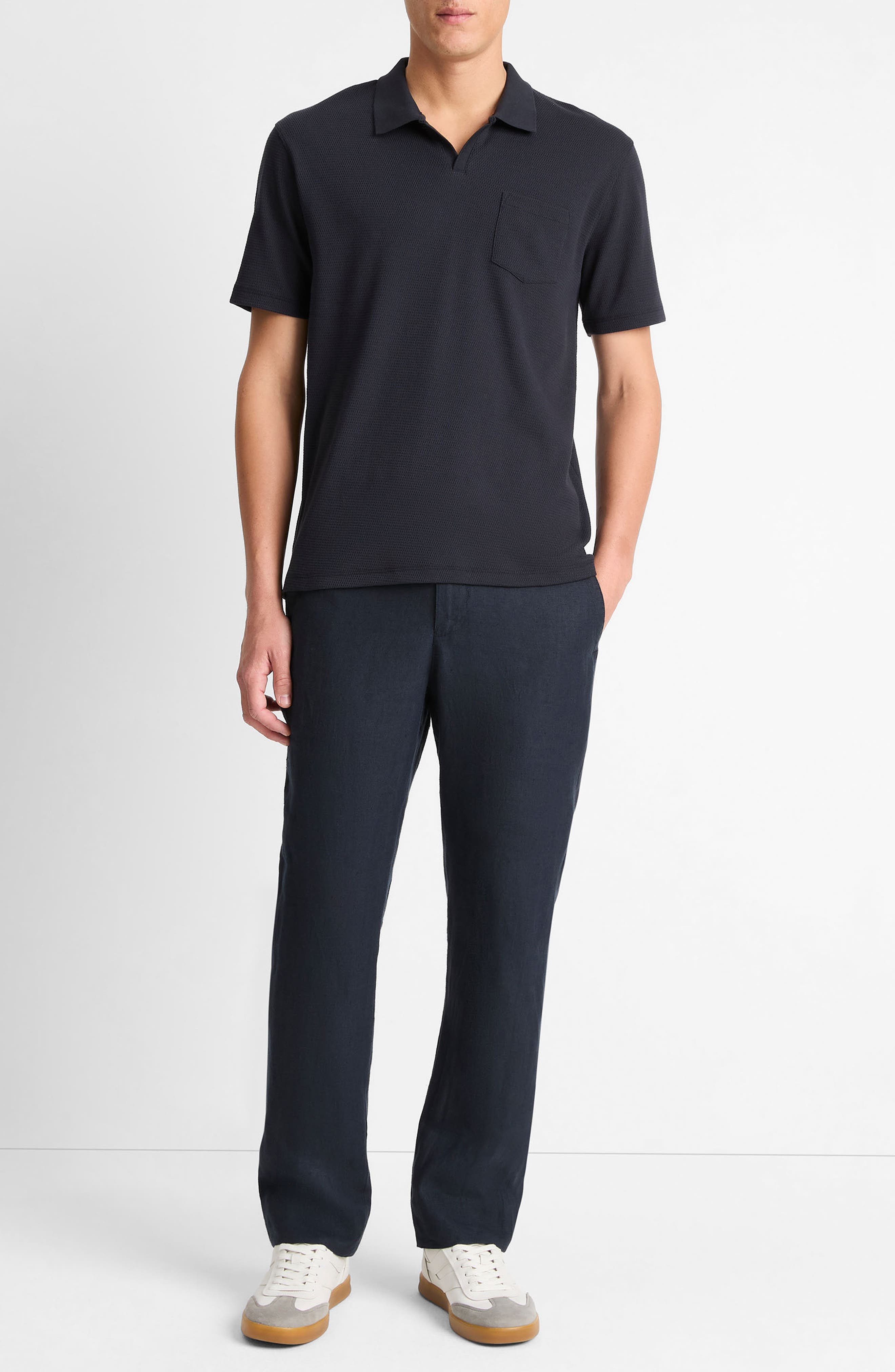 Vince Johnny Collar Polo in Coastal at Nordstrom - 3