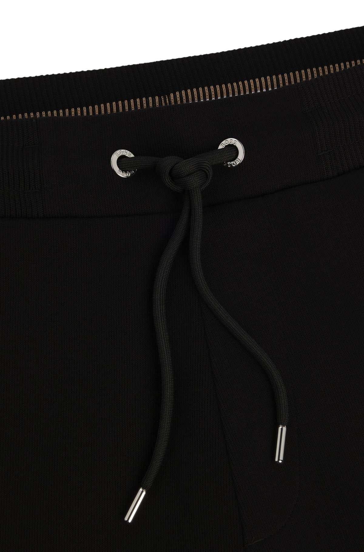 MERCERIZED-COTTON TRACKSUIT BOTTOMS WITH STRIPE WAISTBAND - 6