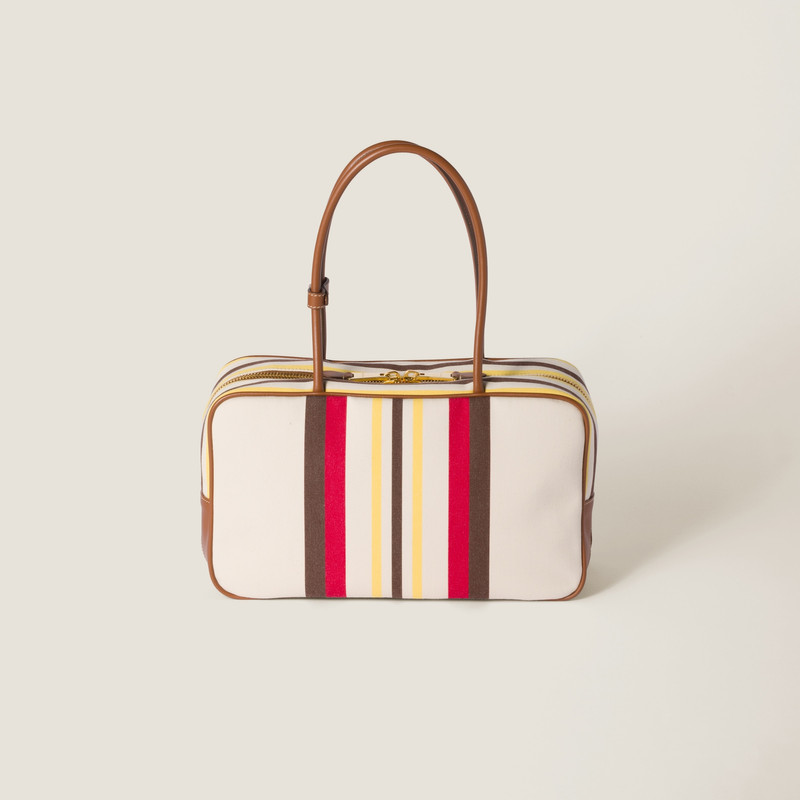 Beau canvas and leather bag 4