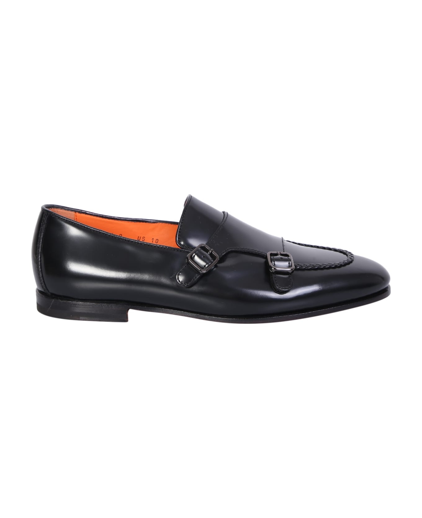 Double Buckle Black Loafer - 1