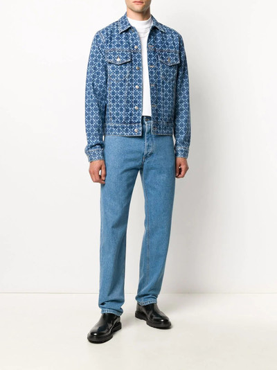 Sandro cross-pattern denim jacket outlook