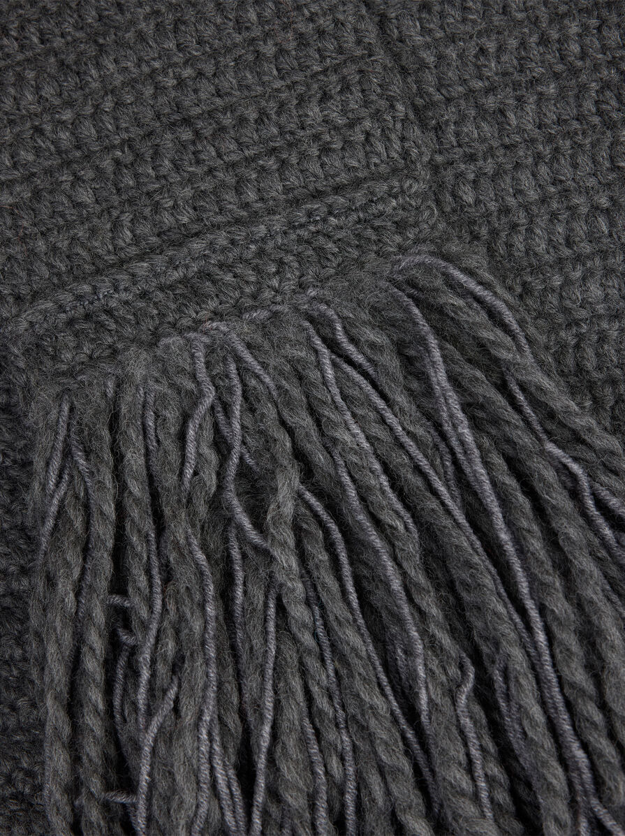 WOOL AND ALPACA SCARF WITH FRINGING - 2