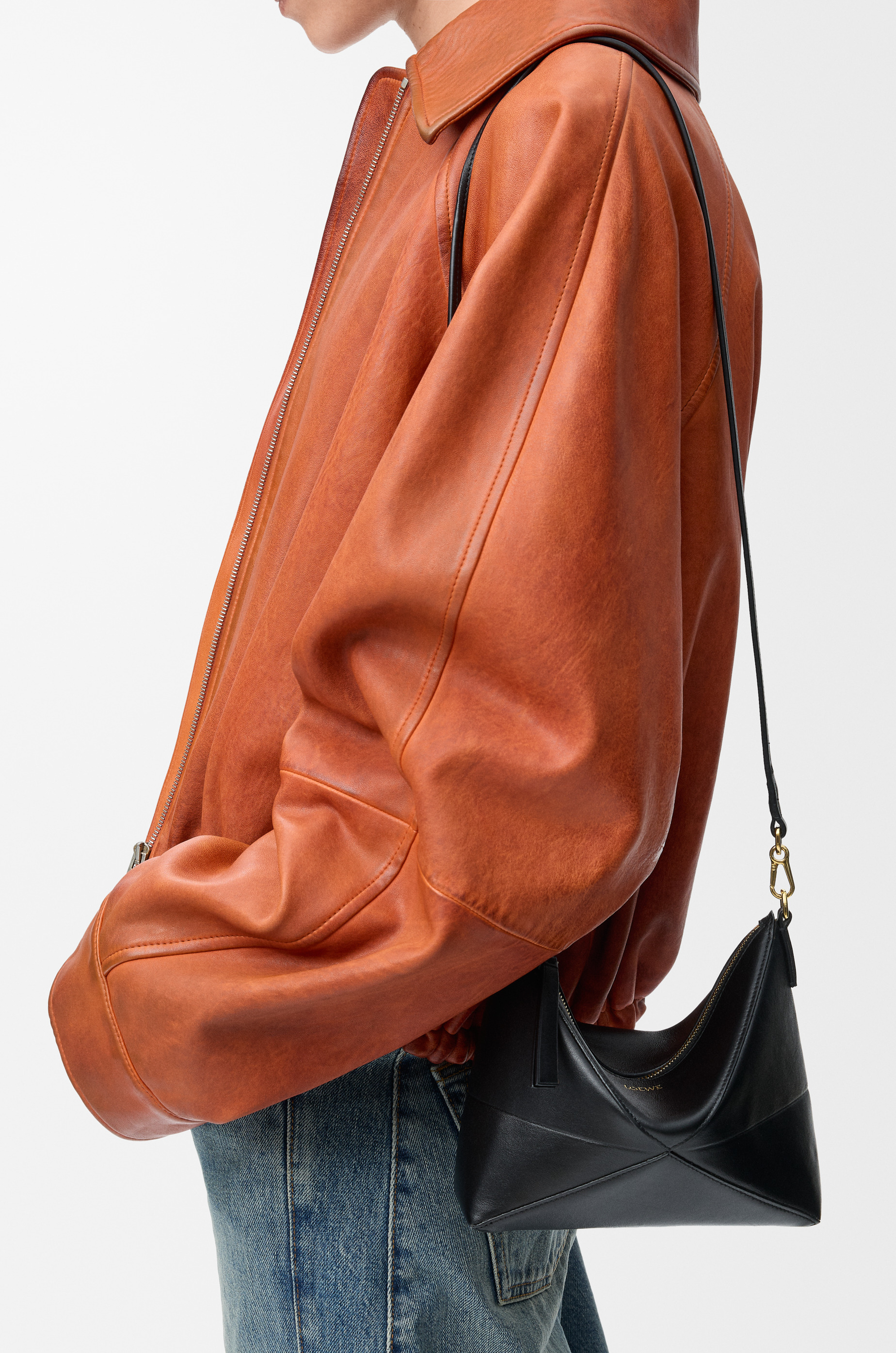 Puzzle Fold pouch in shiny nappa calfskin - 3